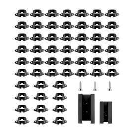 JVWKPU 60 Pcs Light Clips Fit for Govee Pro Outdoor Lights H706, Mounting Brackets with Power Adapter Mount Fit for Govee Pro Outdoor Lights, Fit for Govee Pro Permanent Outdoor Lights Extension