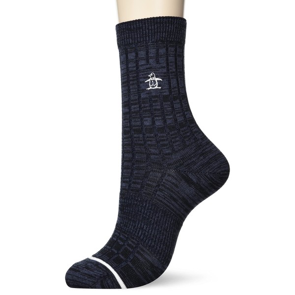 Munsing Wear MGCVJB02 Women's Socks, Medium Length, Classic, Heathered Socks, Antibacterial, Odor Resistant, Reinforced Toe and Heel, Foot-sole Support, Golf, Women's, NV00 (navy)