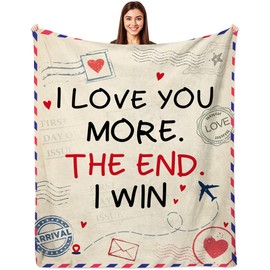 Anniversary Wedding for Couple, Gifts for Her or Him, Romantic I Love You Gifts Flannel Throw Blankets, Wedding Gifts for Couple Wife Husband, philatelic Blanket 60"" x50