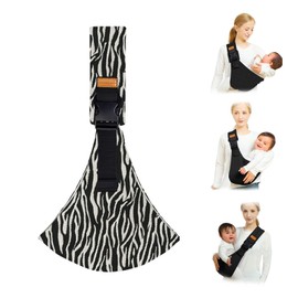 Baby Sling Carrier Newborn to Toddler, Adjustable Baby Carrier, Baby Sling Carrier, Carrying 10-30 lbs,Lightweight and Portable(Zebra)