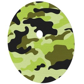 MySweetStitch - 25 x Freestyle Libre 3 Plasters Round with Ventilation Hole, Outer Diameter 60 mm, Inner Diameter 6 mm, Made in Germany, Skin-Friendly, Waterproof, Breathable, Camouflage