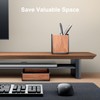UPERGO Walnut Desk Tray with Pen Holder Set, Natural Wooden