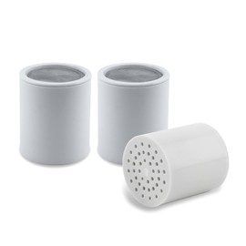AquaBliss High Output Shower Filter Replacement Cartridge – Reduces Chemicals & Chlorine, Restores pH Balance, Glowing Skin, Strong Nails & Shimmering Hair – 3-Pack (SFC100)