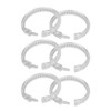Transparent Shower Curtain Rings, Smooth Gliding O Shape Hooks for