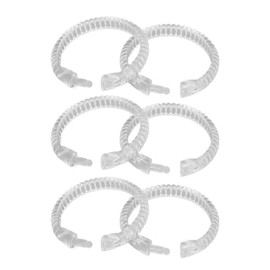Transparent Shower Curtain Rings, Smooth Gliding O Shape Hooks for Bathroom RV Premium ABS Plastic Clear Universal Fit Up to 1 Inch Rod Easy Install 24 Pack