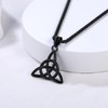 U7 Men Black Necklace Stainless Steel Black Metal Plated Irish
