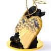 Poodle Angel Dog Ornament - Black