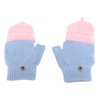 1 Pair Winter Knitted Fingerless Gloves Double Sided Heating USB