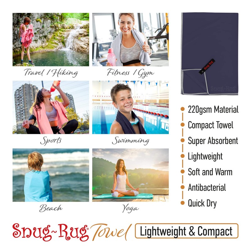 Snug Rug Microfibre Beach Towel Large 80 x 160cm –