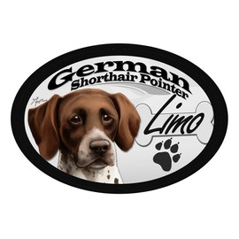 DGS Originals German Shorthair Pointer Limo Oval Dog Magnet for Cars and such