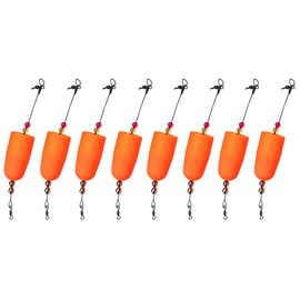 Fishing Floats 8 Pack 23g Fishing Floats Bobbers Fishing Popping Cork Trout Floats Carp Fishing Controller Floats Fishing Tackle Weighted Popping Floats Cork Trout Floats (Orange)