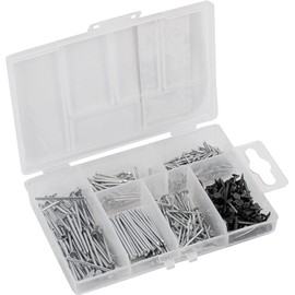 Connex DP8500117 Nail Assortment 650 Pieces – Wire Pins & Comb Purposes in Set – Pre-sorted in Practical Plastic Box – Suitable for Home, Workshop etc. Nail Set / Assortment Box