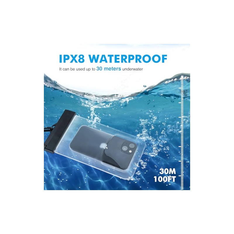 GRIFEMA Waterproof Phone Pouch 2 Pack - IPX8 Protection