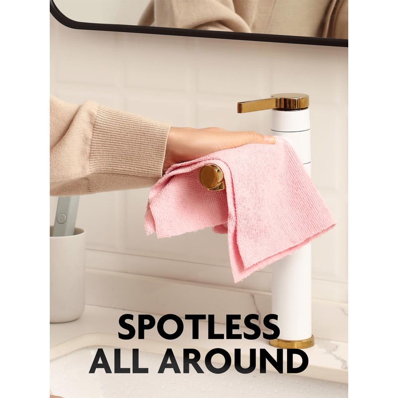 Fantasticlean Microfiber Cleaning Cloth Roll -90 Pack, Tear Away Microfiber