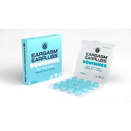 Eargasm Squishies - Tapones para los oídos de silicona moldeables - 8 pares - Forma sello ideal para nadar dormir estudiar