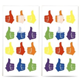 20 Individual Handkerchiefs Modern Thumbs Up 2 Packs of 10 Individual Paper Handkerchiefs Printed Gift