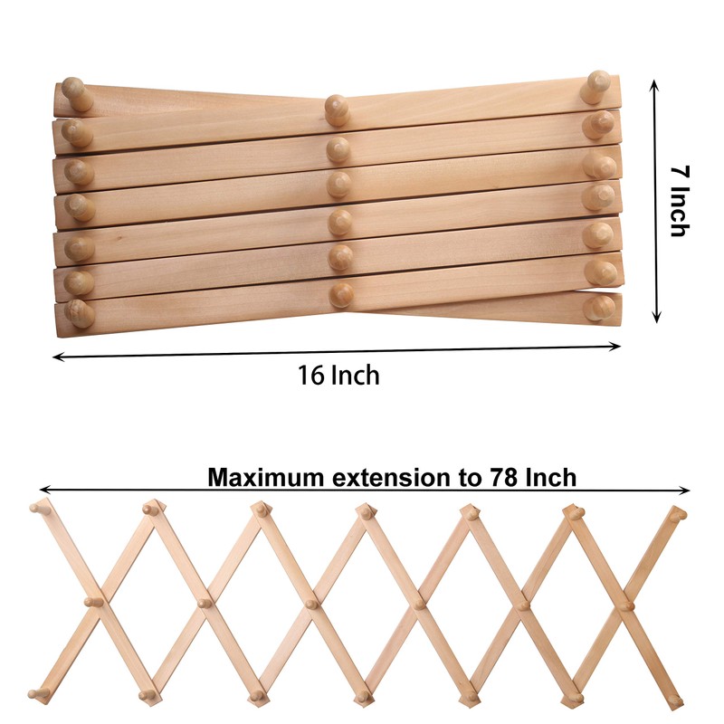 SKOLOO Accordion Wall Hanger, Modern Expandable Coat Rack Wall Mounted,