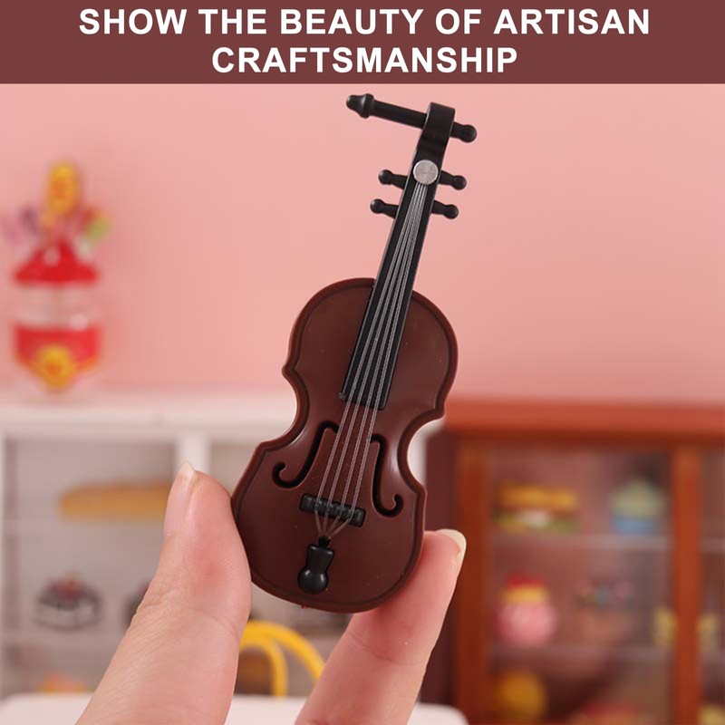 1 Set Mini Violin Model - World's Smallest Plastic Violin