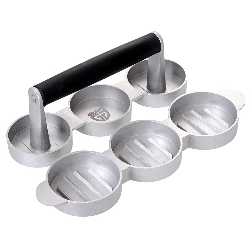GRÄWE Hamburger Press for 3 Mini Burger Patties, 3 Mini