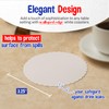 MT Products White Thin Paper Coasters 3.25" - Scalloped Edge