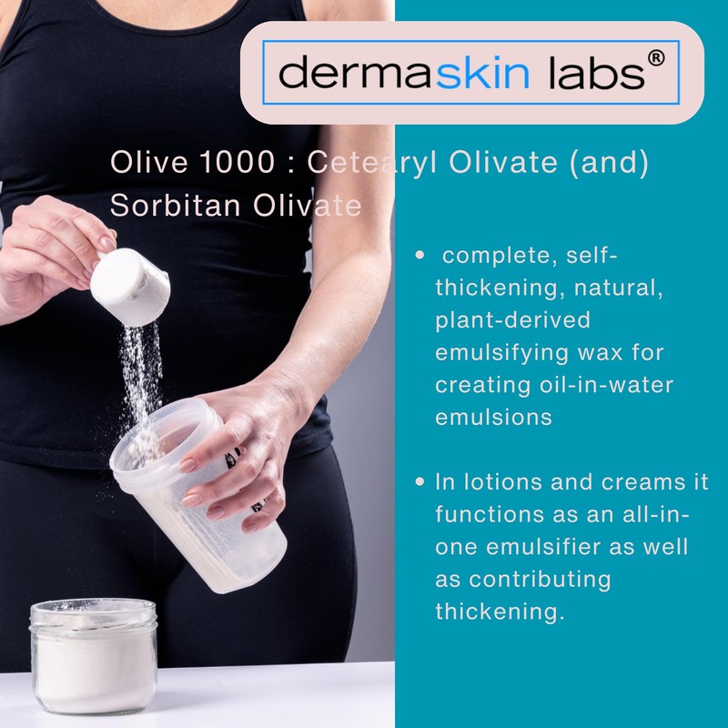 Olive 1000 Emulsifier, Cetearyl Olivate, Sorbitan Olivate 1000 Plant-Based Emulsifier