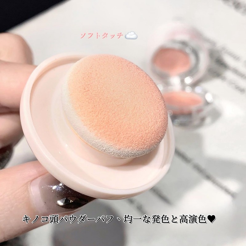 LIANGNISHI Vitality Blush Powder Jar, Facial Contouring, High Pigmentation, Long