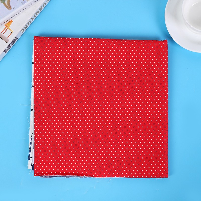 50x50cm 8Pcs Dot Star Stripe Print Pattern Cotton Cloth Fabric