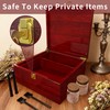 Large Wooden Box Decorative Storage Box with Lock & Accessories