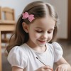 2PCS Pink Hair Bows, Sequin Bows Hair Clips for Girls