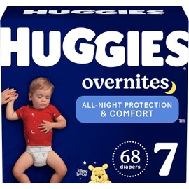 Huggies Size 7 Overnites Baby Diapers: Overnight Diapers Size 7 41+ lbs 68 Ct