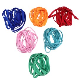 TOYANDONA Exercise Jump Rope 6pcs High Elasticity Skipping Ropes Latex Elastic Cord Equipments for School Home (Random Color) Chinese Jump Rope