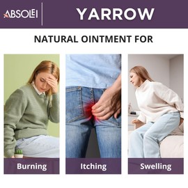 Absolei Hemorrhoids Ointment, Natural White Yarrow Ointment for Burning, Itching and Discomfort, 40 ml (Pack of 2)
