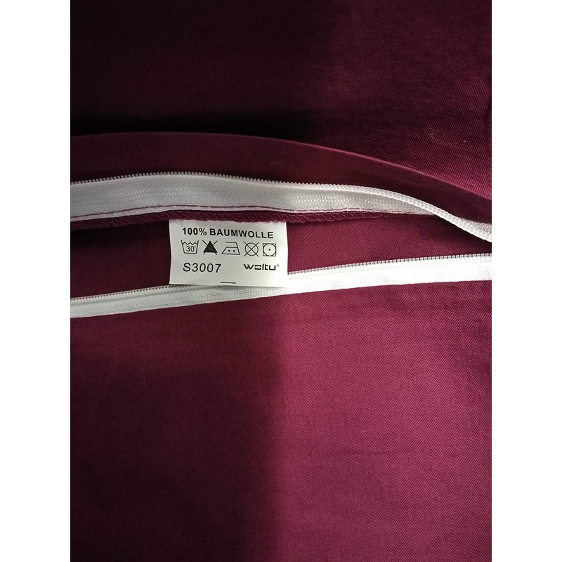 WOLTU Pillowcases Cotton Cushion Covers for Bedroom Sofa Pair Bordeaux