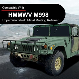 Pair Metal Upper Windshield Retainers, Fit HMMWV M998 Humvee, Left & Right Side Green 2PCS, 12338852, 2590-01-189-1067