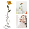 24K Gold Plated Real Rose Yellow Rose with Base Valentine's