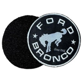 Ford Bronco Since 1966 Stars Logo Embroidered 3 inch Round Patch | Heat Seal or 2-Piece Hook and Loop Patches Available (2-Piece Hook & Loop)