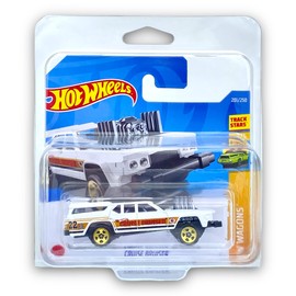 Hot Wheels Cruise Bruiser (White) 3/5 HW Wagons 2022-201/250 (Short Card) - COMES IN A KLAS CAR KEEPER PROTECTIVE COLLECTORS CASE - HCX72