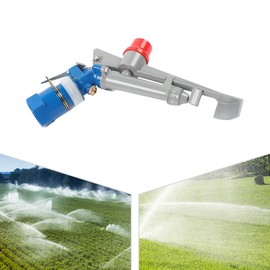 1" Water Spray Gun, Zinc Alloy Agricultural Irrigation Spray Gun, 360° Large-Area Irrigation Spray Mini-Gun Sprinkler with Nozzle Set for Garden Farm Lawn