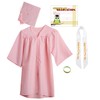 Jostens Paquete de gorra y vestido de graduación extrachico rosa