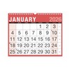 2026 Wall Calendar Easy View Month to View Red -