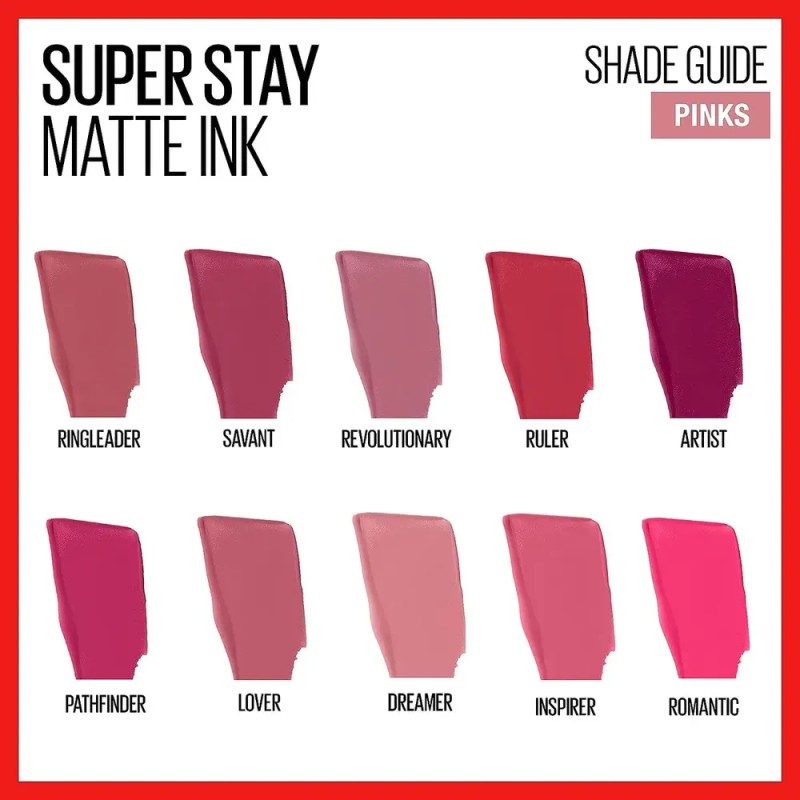 Labial Maybelline Matte Ink SuperStay Color Pink Path Finder