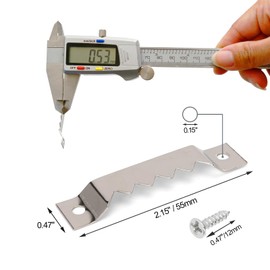 Suprom Sawtooth Picture Hangers - Supports 25 lbs, 50 Pack Heavy Sawtooth Hangers with Screws, Picture Hanging Solutions for Hanging Canvas Photos Frame Clock Paintings Artwork (Silver)