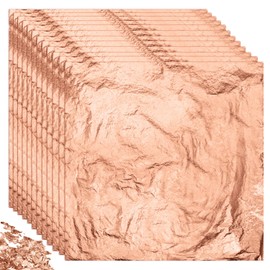 Paquete de 200 Hojas de Oro de 15 x 13.5 cm - 24K, Papel de Oro Hoja de Plata Material de Arte para Pintura, Manualidades, Artesanías Doradas y Decoración de Muebles