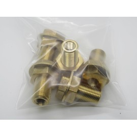 FloFlex 5 Pcs 1/8 Inch Bulkhead Connector 1/8" Female x 1/8" Female Panel Wall Connection 5 Pack