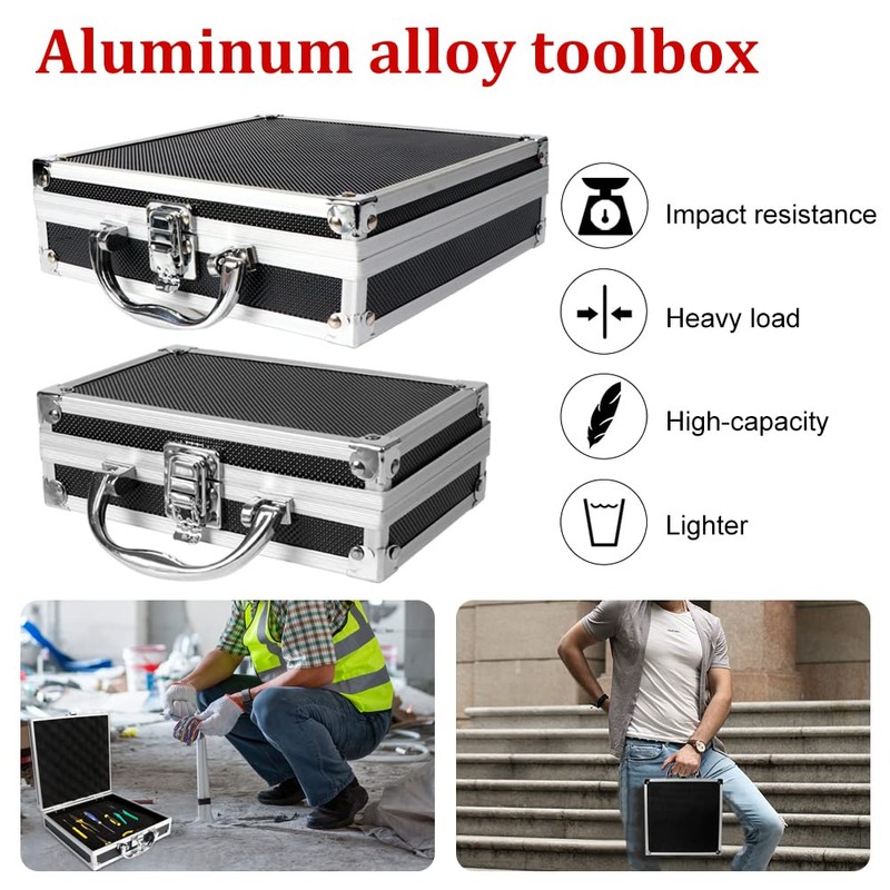 JoyFan Mini Aluminium Flight Case for Measuring Devices, Robust Carry