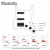 Musiclily SSH 11 Hole Prewired Loaded Humbuckers Stratocaster Pickguard with