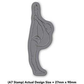 'Gymnast' Rubber Stamp - Unmounted Design for Crafting & Scrapbooking, A7 (RS00014113)