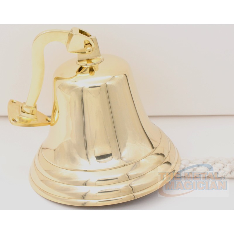 Solid Brass Wall Mounted Ship Hanging Bell for Reception, School,