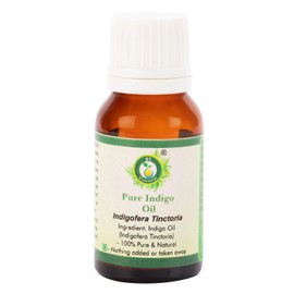 R V Essential Pure Indigo Oil 15 ml (0.507 oz) - Indigofera Tinctoria (100% Pure and Natural) Pure Indigo Oil