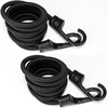 ZHOUBIN 72 Inch Black Bungee Cords with Hooks Heavy Duty,